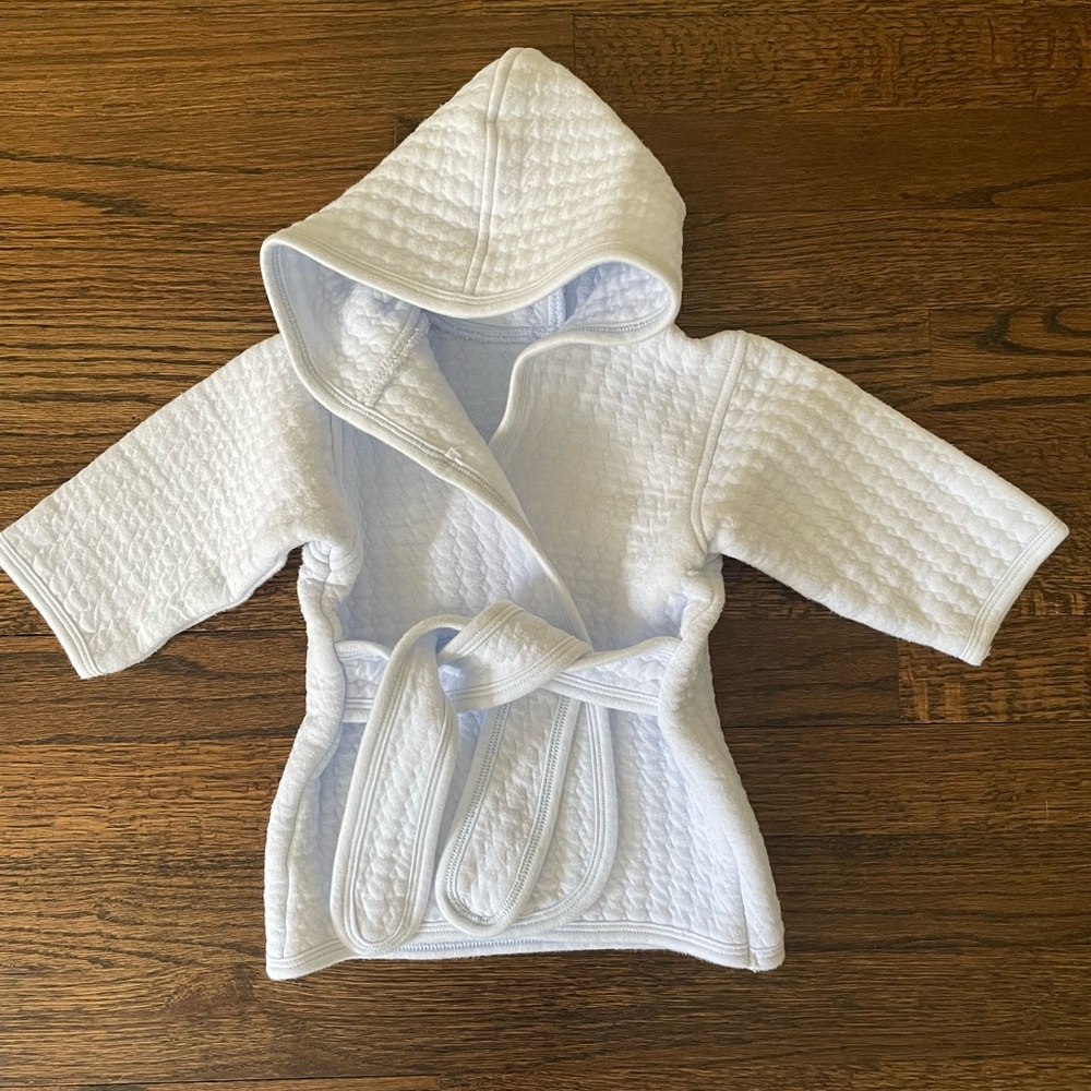 Cozy Quilted Blue Baby Robe - 3m